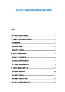 電子支付行業(yè)競爭格局與監(jiān)管政策影響研究報告
