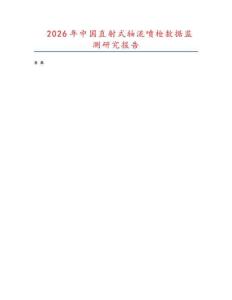2026年中國直射式軸流噴槍數(shù)據(jù)監(jiān)測研究報告