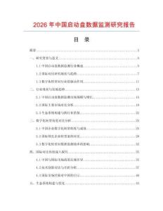 2026年中國(guó)啟動(dòng)盤數(shù)據(jù)監(jiān)測(cè)研究報(bào)告