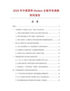 2025年中國(guó)寬帶Modem主板市場(chǎng)調(diào)查研究報(bào)告