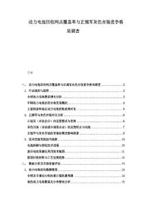 動力電池回收網(wǎng)點覆蓋率與正規(guī)軍灰色市場競爭格局調(diào)查