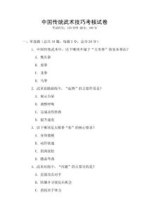 中國傳統武術技巧考核試卷