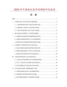 2025年中國指示泡市場調查研究報告