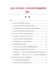 2025年中國EL冷光玩具市場調查研究報告