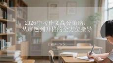 2026中考作文高分策略：從審題到升格的全方位指導(dǎo)