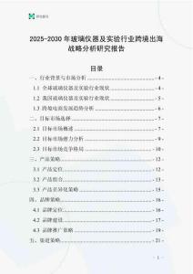 2025-2030年玻璃儀器及實驗行業跨境出海戰略分析研究報告