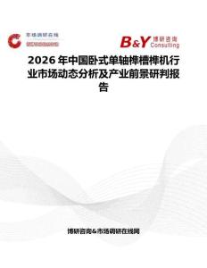 2026年中國臥式單軸榫槽榫機行業(yè)市場動態(tài)分析及產(chǎn)業(yè)前景研判報告