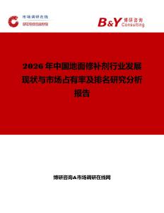 2026年中国地面修补剂行业发展现状与市场占有率及排名研究分析报告