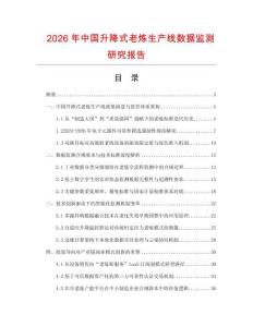 2026年中國升降式老煉生產線數據監測研究報告