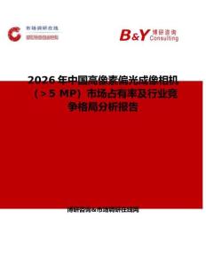 2026年中國高像素偏光成像相機（＞5 MP）市場占有率及行業競爭格局分析報告
