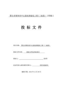 體育中心弱電智能化工程投標