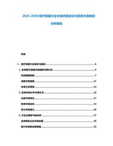 2025-2030醫(yī)療保健行業(yè)市場供需變化與投資方向規(guī)劃分析報(bào)告