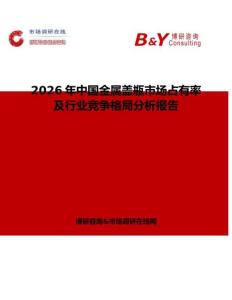 2026年中國金屬蓋瓶市場占有率及行業競爭格局分析報告