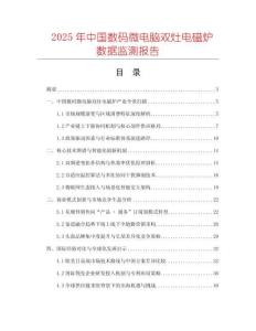 2025年中國數(shù)碼微電腦雙灶電磁爐數(shù)據(jù)監(jiān)測報告
