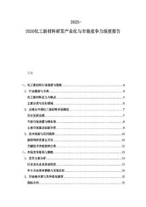 2025-2030化工新材料研發(fā)產(chǎn)業(yè)化與市場(chǎng)競(jìng)爭(zhēng)力深度報(bào)告