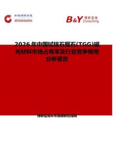 2026年中國鋱鎵石榴石(TGG)磁光材料市場(chǎng)占有率及行業(yè)競(jìng)爭(zhēng)格局分析報(bào)告