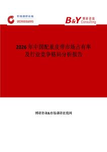 2026年中國配重皮帶市場占有率及行業(yè)競爭格局分析報告