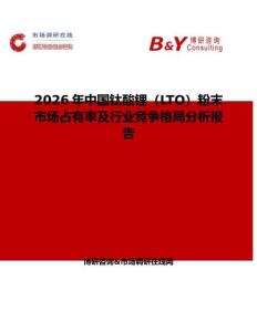 2026年中國鈦酸鋰（LTO）粉末市場占有率及行業競爭格局分析報告