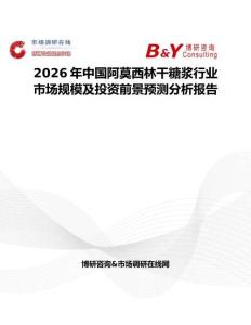 2026年中國阿莫西林干糖漿行業市場規模及投資前景預測分析報告