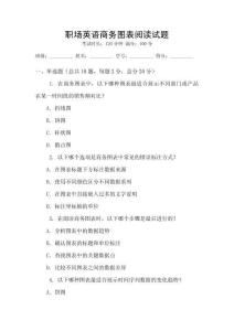 職場英語商務圖表閱讀試題