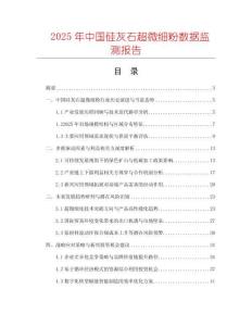 2025年中國硅灰石超微細(xì)粉數(shù)據(jù)監(jiān)測報(bào)告