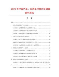 2025年中國汽車／農(nóng)用車?yán)€市場(chǎng)調(diào)查研究報(bào)告
