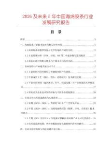 2026及未來(lái)5年中國(guó)海綿膠條行業(yè)發(fā)展研究報(bào)告
