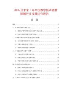 2026及未來5年中國數(shù)字揚聲器管理器行業(yè)發(fā)展研究報告