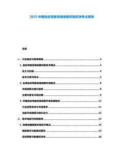 2025中國(guó)自動(dòng)駕駛高精地圖采集標(biāo)準(zhǔn)爭(zhēng)議報(bào)告