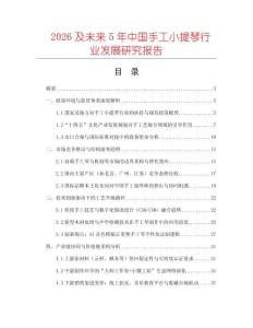 2026及未來5年中國手工小提琴行業發展研究報告