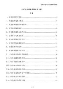 企業(yè)財(cái)務(wù)報表管理建設(shè)方案