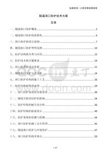 隧道洞口防護技術方案