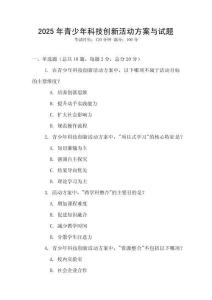 2025年青少年科技創新活動方案與試題