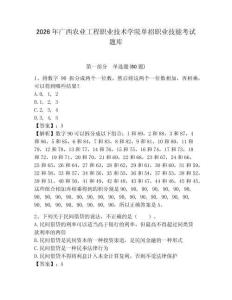 2026年廣西農(nóng)業(yè)工程職業(yè)技術(shù)學院單招職業(yè)技能考試題庫含答案詳解（預熱題）