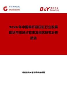 2026年中國單桿液壓缸行業發展現狀與市場占有率及排名研究分析報告