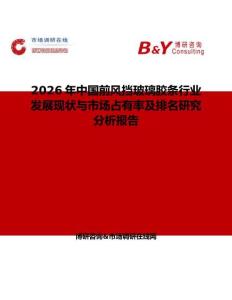 2026年中國前風擋玻璃膠條行業發展現狀與市場占有率及排名研究分析報告