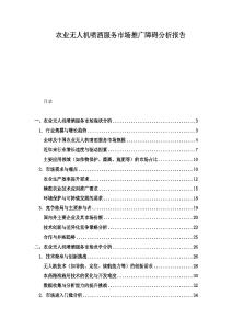 農(nóng)業(yè)無人機(jī)噴灑服務(wù)市場推廣障礙分析報(bào)告