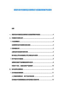 保險科技市場格局及創新模式與投融資策略評估報告