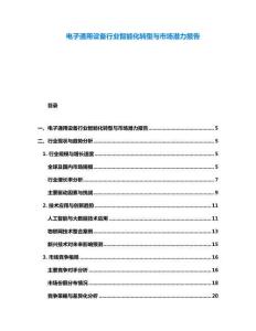 電子通用設(shè)備行業(yè)智能化轉(zhuǎn)型與市場(chǎng)潛力報(bào)告