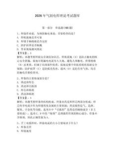 2026年氣割電焊理論考試題庫【奪分金卷】