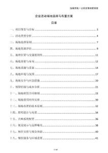 企業(yè)活動場地選擇與布置方案