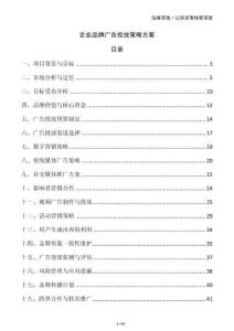 企業(yè)品牌廣告投放策略方案