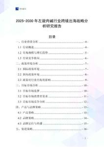 2025-2030年左旋肉堿行業(yè)跨境出海戰(zhàn)略分析研究報告