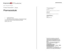 摩根士丹利-日本制藥行業(yè)投資者演示報(bào)告-Investor PresentationJapan Pharmaceuticals-20260409