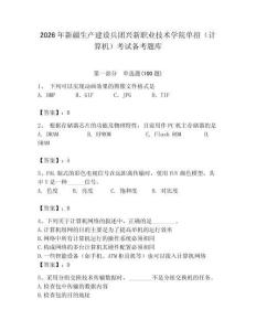 2026年新疆生產(chǎn)建設(shè)兵團(tuán)興新職業(yè)技術(shù)學(xué)院單招（計(jì)算機(jī)）考試備考題庫（奪分金卷）