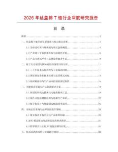 2026年絲蓋棉T恤行業深度研究報告
