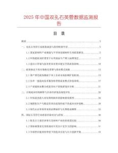 2025年中國雙孔石英管數(shù)據(jù)監(jiān)測報告