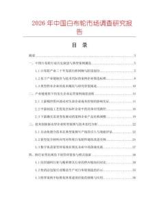 2026年中國白布輪市場調查研究報告