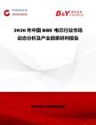 2026年中國BBU電芯行業(yè)市場動態(tài)分析及產(chǎn)業(yè)前景研判報告