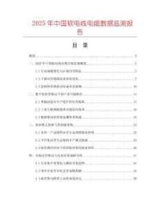 2025年中國(guó)軟電線電纜數(shù)據(jù)監(jiān)測(cè)報(bào)告